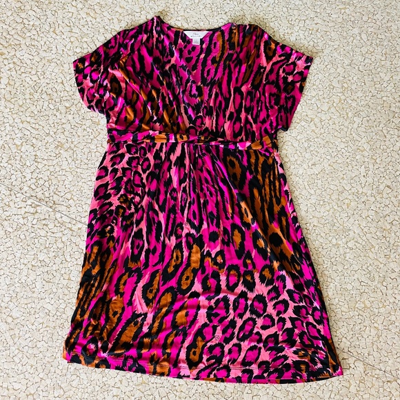 Flower by Flora King Dresses & Skirts - Flower by Flora King Bright Pink Leopard Dress